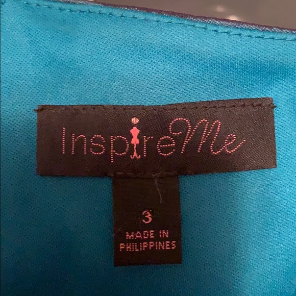 Inspire Me size 3 junior turquoise sequins - Picture 6 of 7